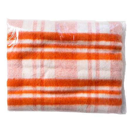 Одеяло байковое Суконная фабрика г. Шуя 140х205 рисунок мадрид оранжевый