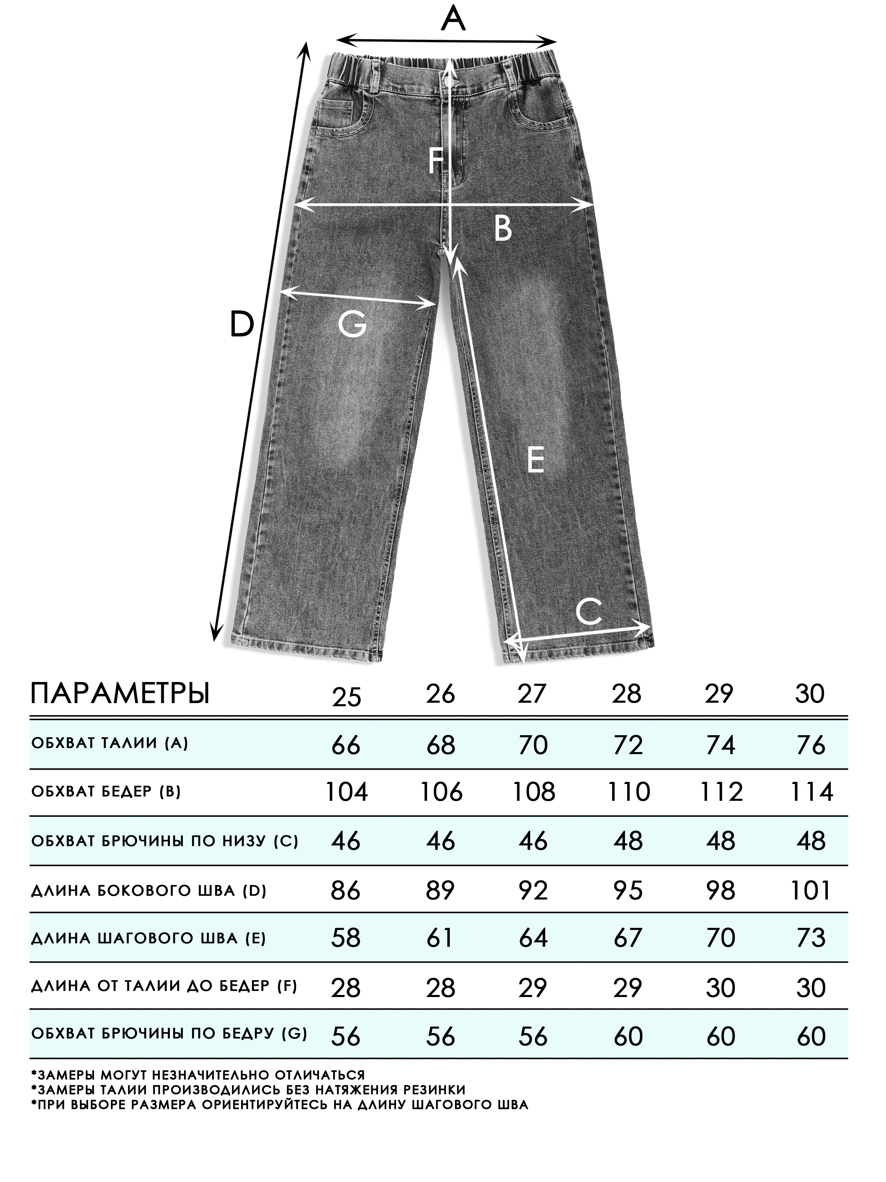 Джинсы-трубы СИНИЙ МИР WHK7557A-F39 - фото 3