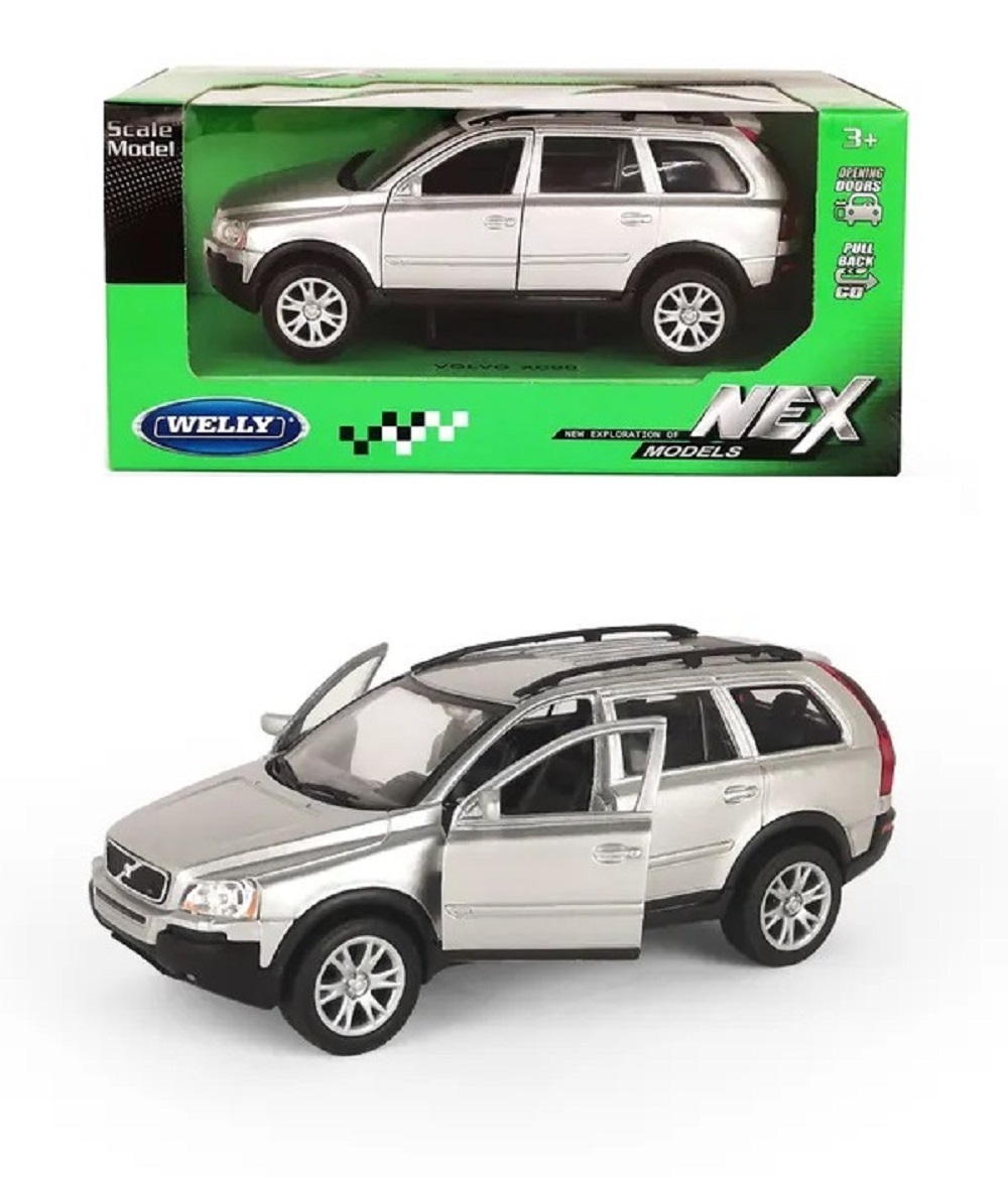 Автомобиль Welly Volvo Volvo XC 90 1:32 серебряный 39884CW-S - фото 1