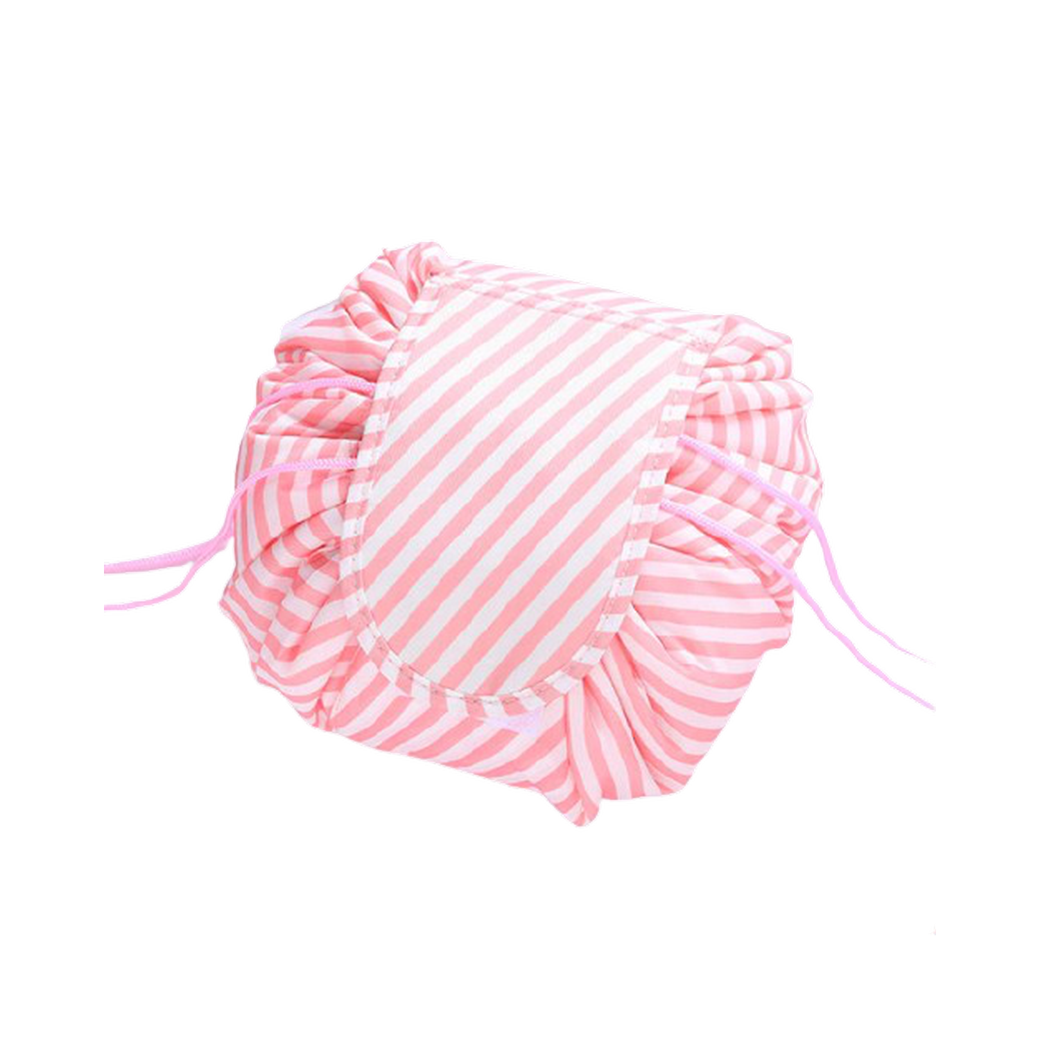 Косметичка-мешок Uniglodis нейлоновая Полосатый бело-розовый - фото 1