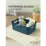 Корзинка универсальная Econova Scandi 24х17х9 см 3.1 л синий