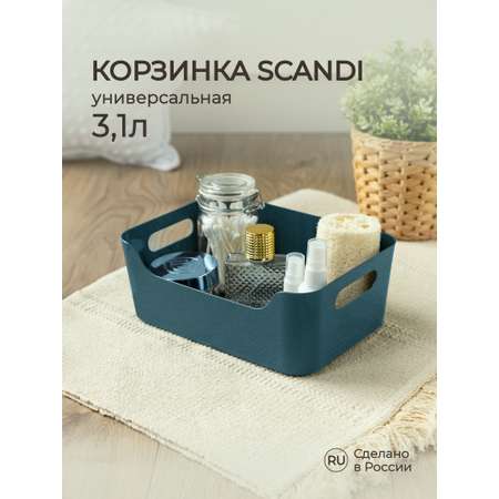 Корзинка универсальная Econova Scandi 24х17х9 см 3.1 л синий