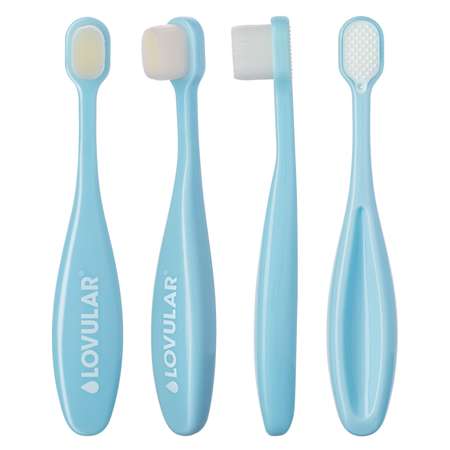 Зубная щётка LOVULAR детская Голубая с 4месяцев