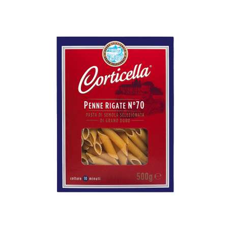 Макаронные изделия Corticella Penne Rigate №70 Рифленые перья 500 грамм