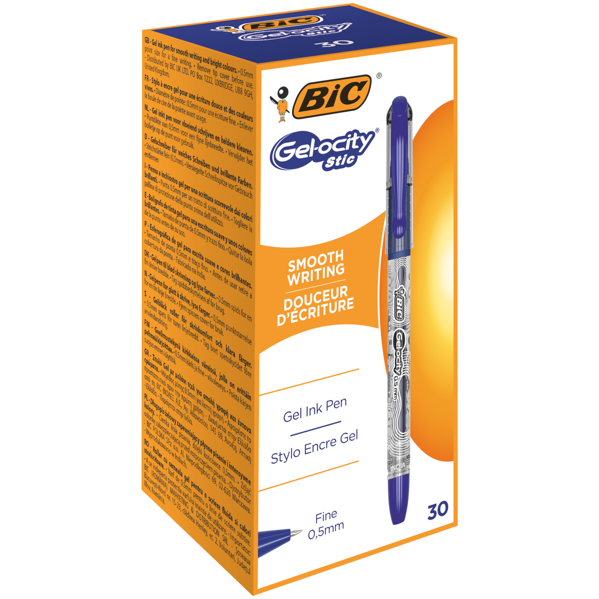 Ручка гелевая BIC Джелосити Стик Синий CEL1010265 - фото 5