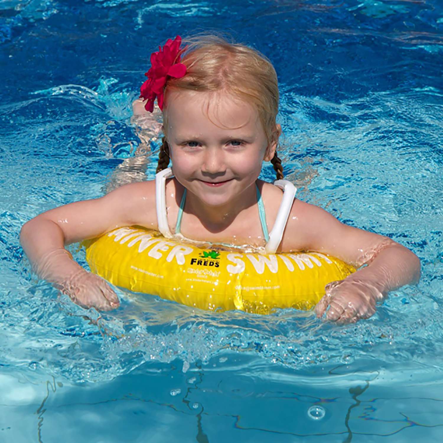 Круг надувной Freds Swim Academy Swimtrainer «Сlassic» для обучения плаванию (4-8лет) Желтый - фото 7
