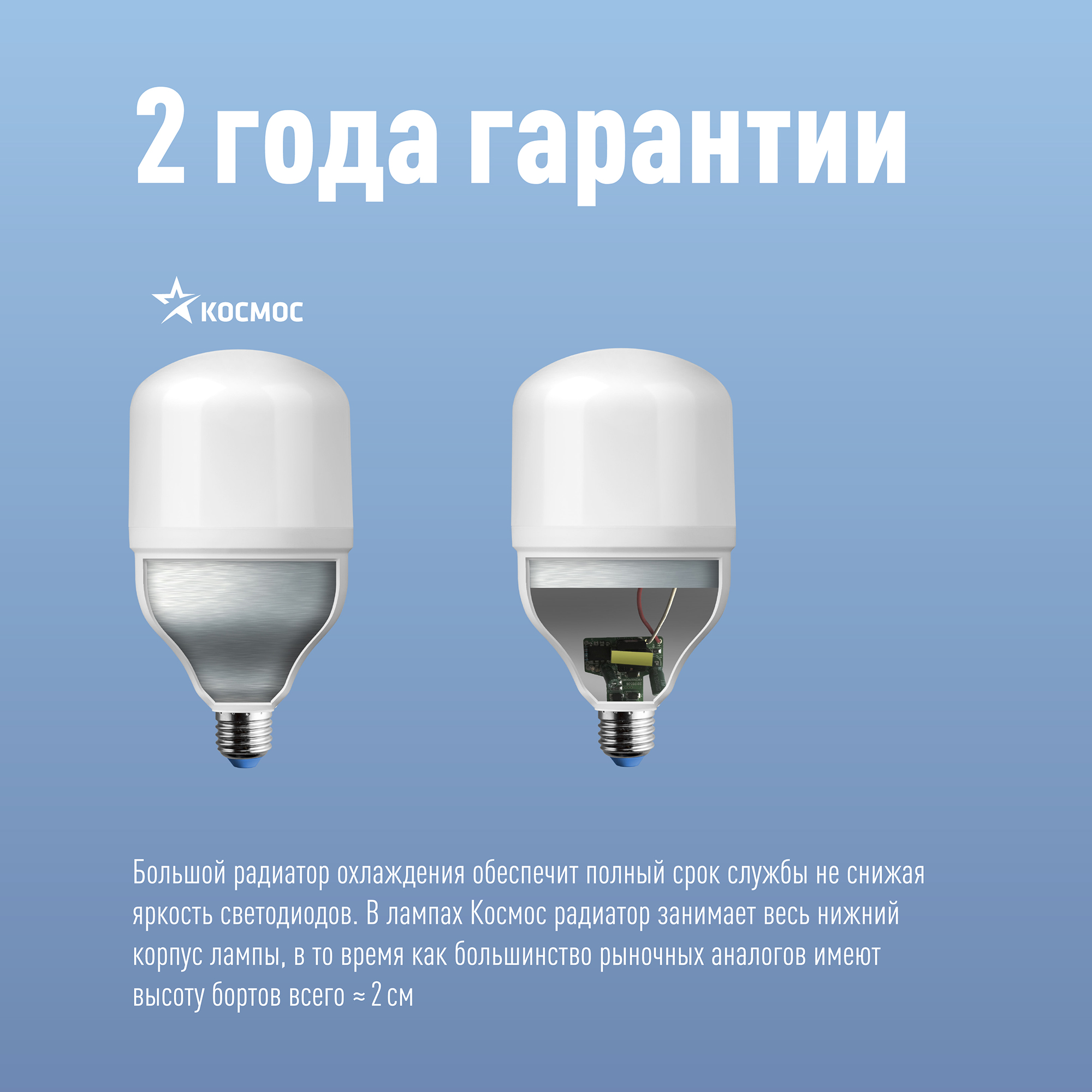 Лампа светодиодная КОСМОС LksmHW LED 30W E2745 - фото 10