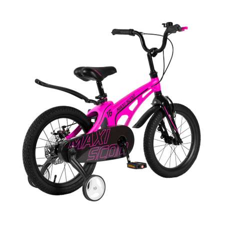 Детский двухколесный велосипед Maxiscoo Cosmic стандарт 16 розовый матовый