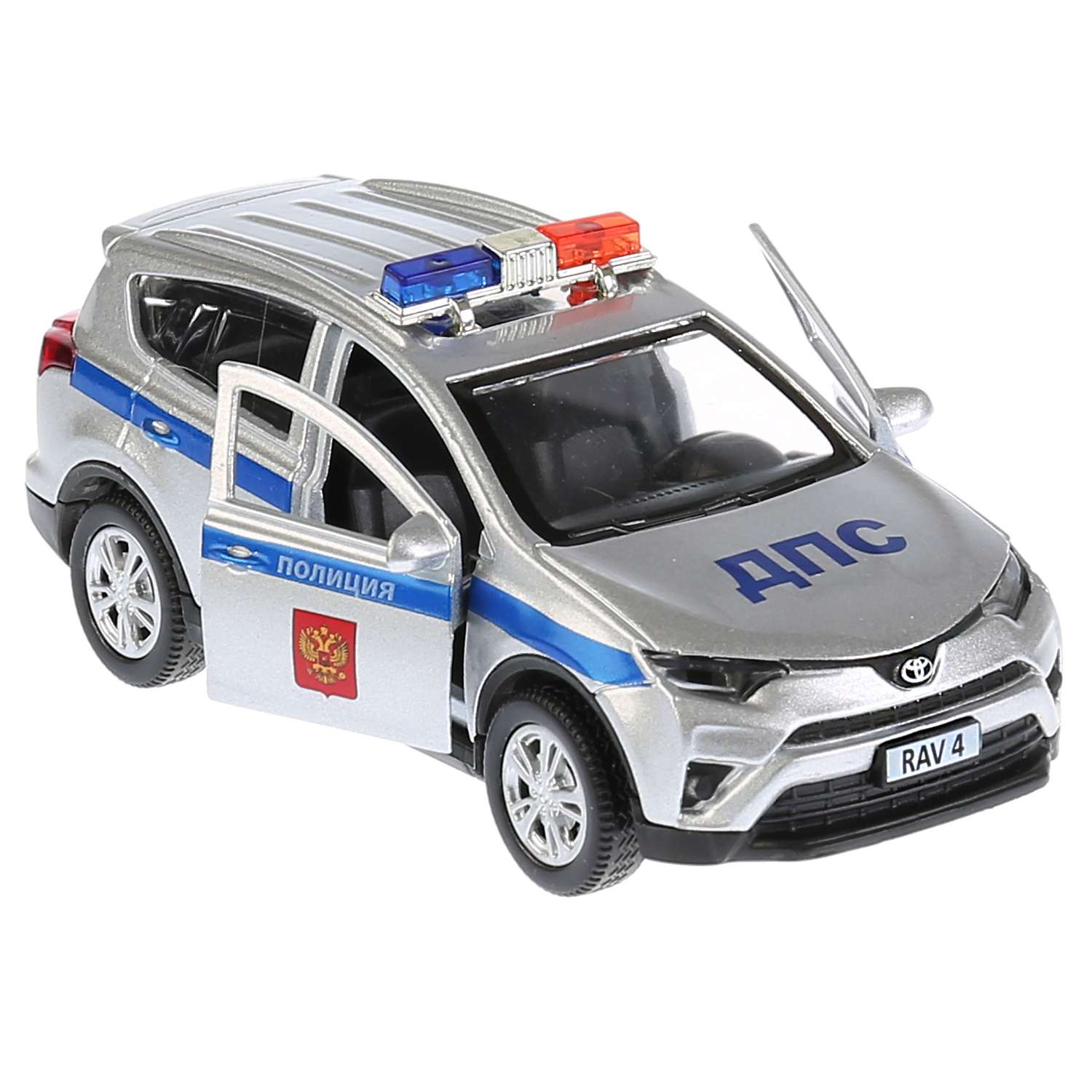 Машина Технопарк Toyota Rav4 Полиция инерционная 259951 259951 - фото 6
