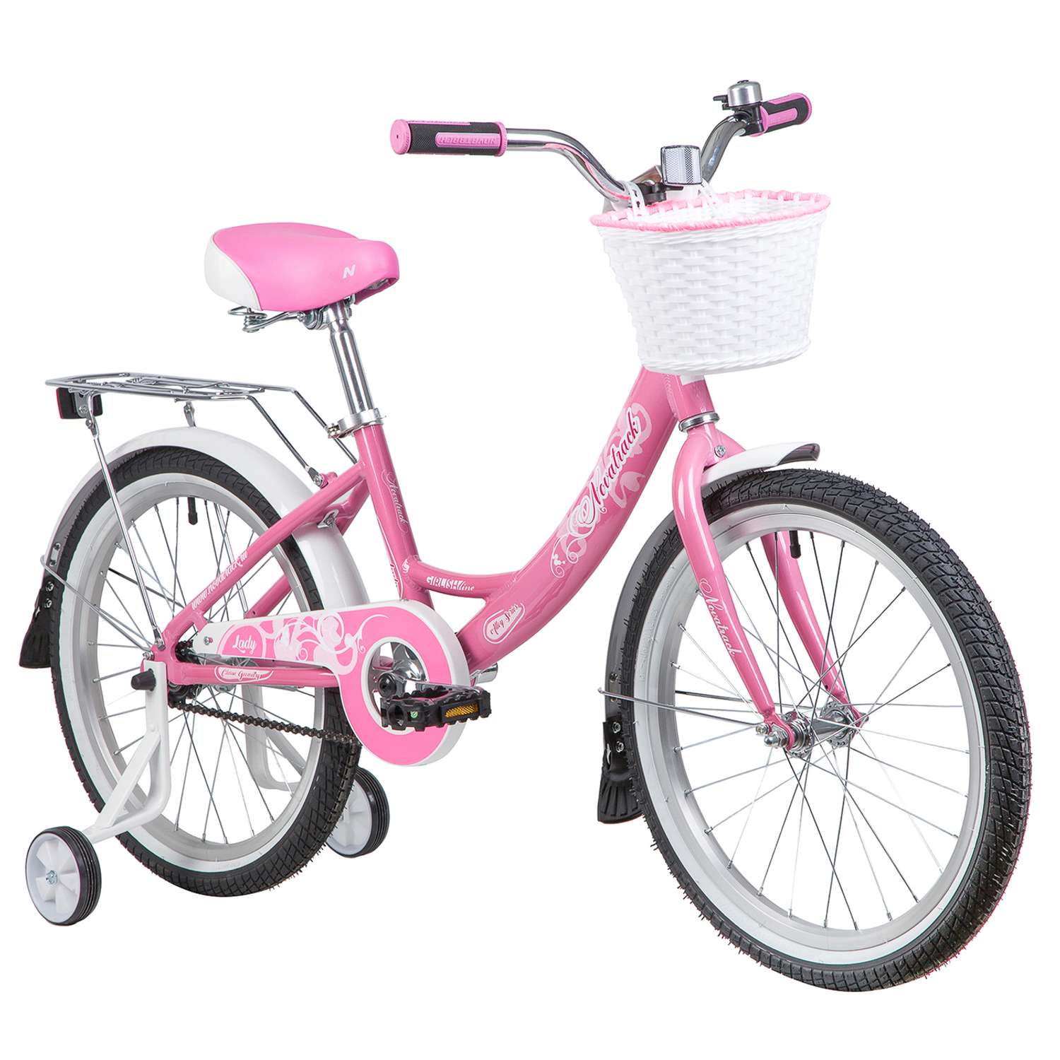 Велосипед детский NOVATRACK Girlishline 20 розовый - фото 1