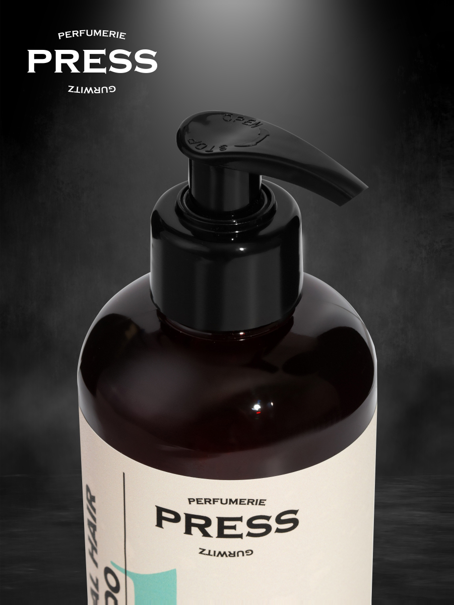 Шампунь для волос №1 Press Gurwitz Perfumerie парфюмированный с Кардамон Кожа Жасмин натуральный для всех типов - фото 3