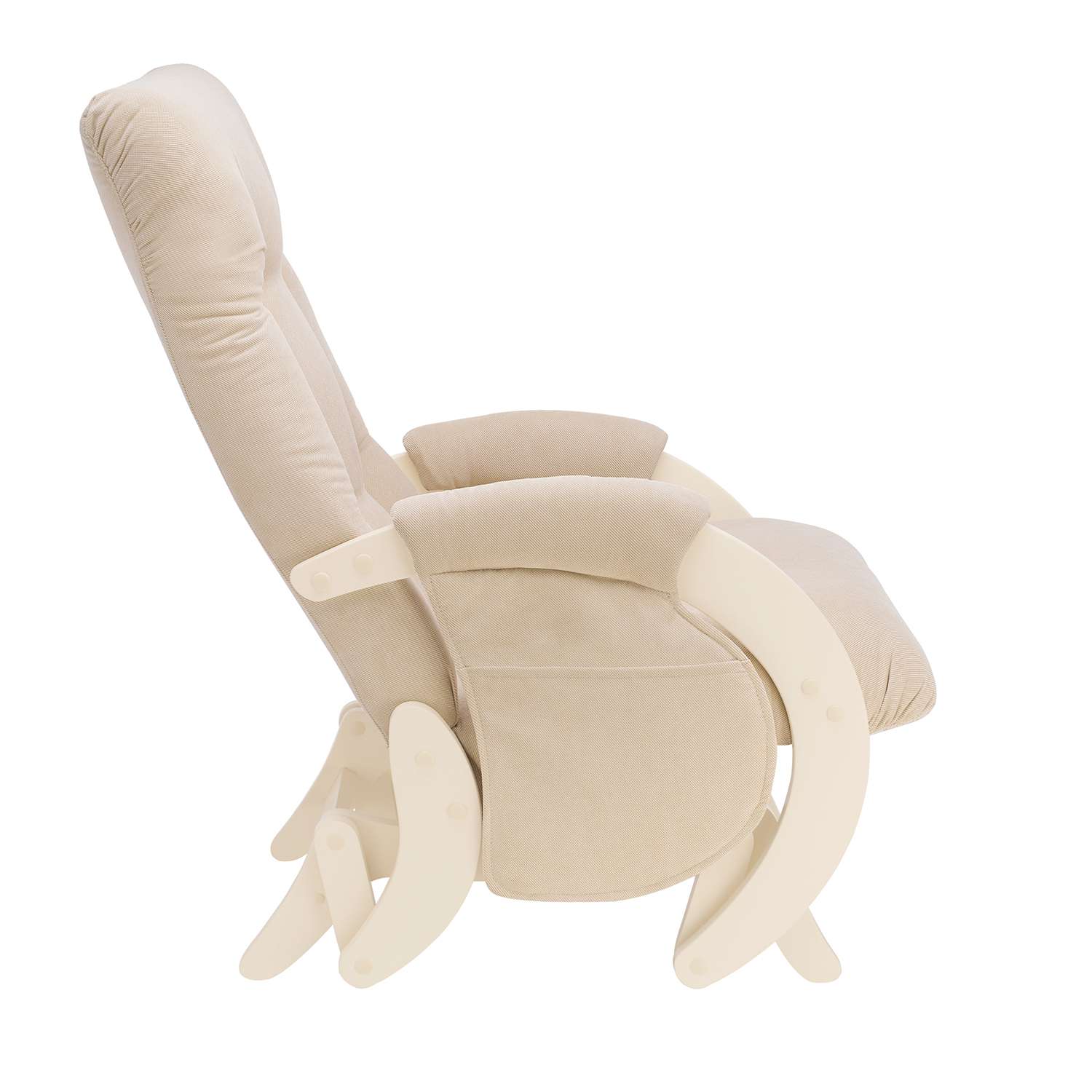 Кресло для кормления Milli Smile с карманами Дуб шампань / ткань Verona Vanilla - фото 3