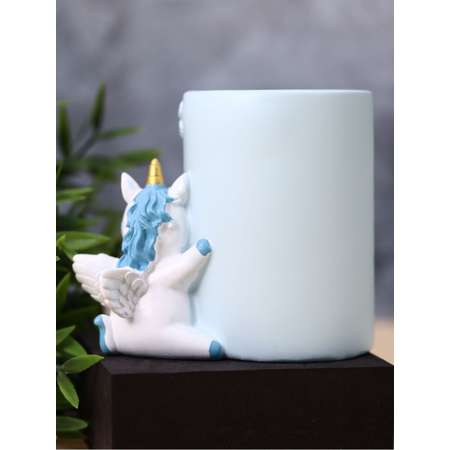 Подставка для канцелярии iLikeGift Sweet unicorn blue