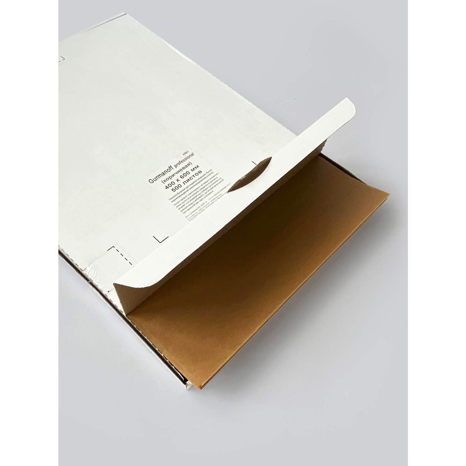 Бумага для выпечки с силиконом Gurmanoff 500 листов 40х60 см 52 мкм 39 гр/м2 коричневая профессиональная - фото 12