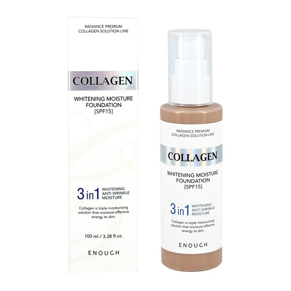 Тональная основа ENOUGH Collagen 3in1 тон 21 - фото 4