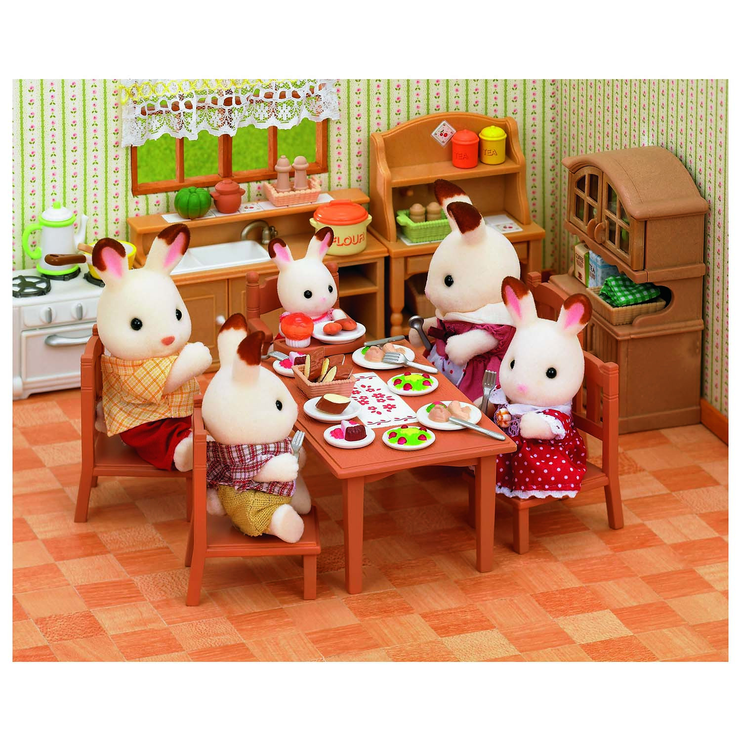 Игровой набор Sylvanian Families Обеденный стол со стульями - фото 4