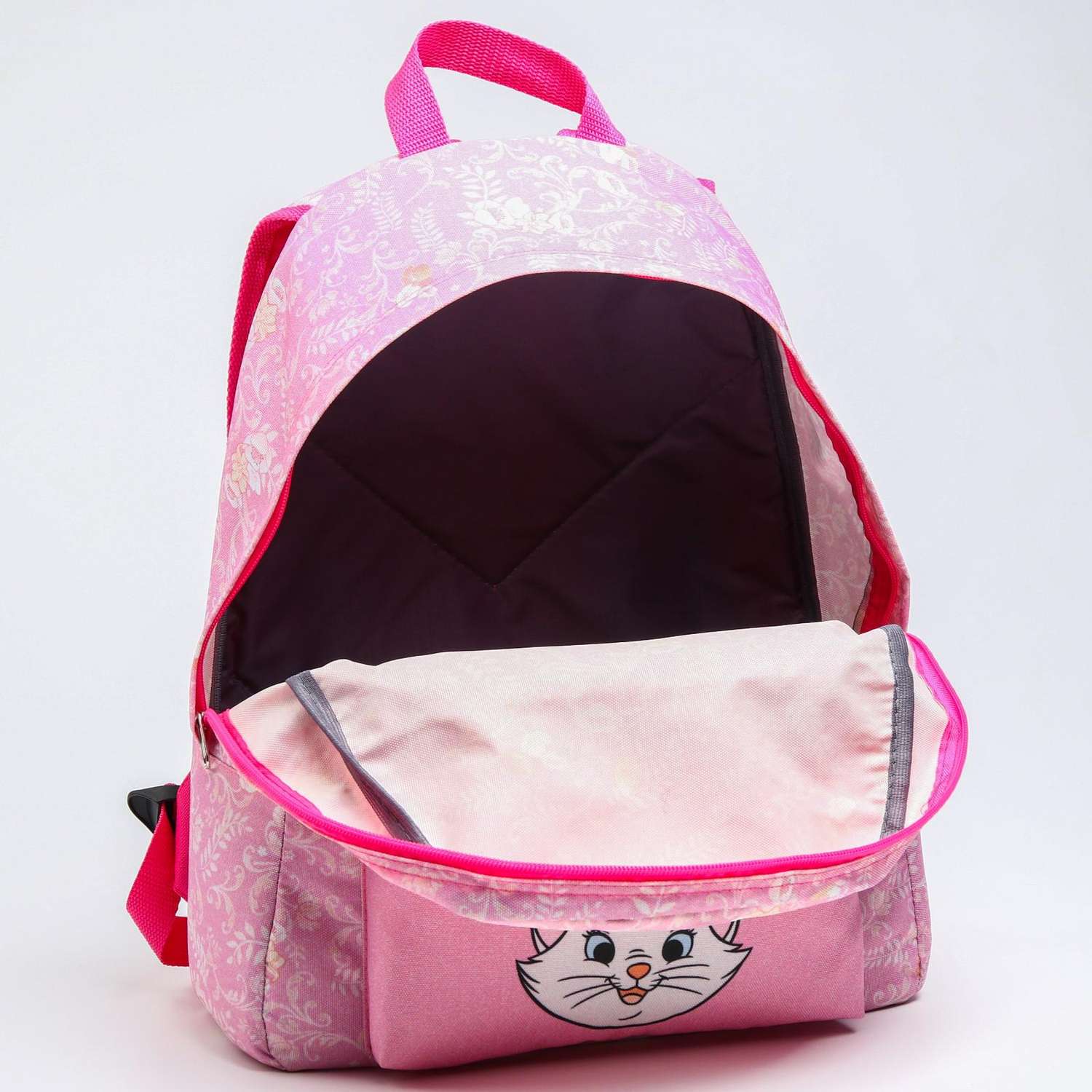 Рюкзак Disney «Мари» отдел на молнии розовый - фото 4