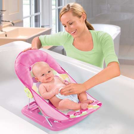 Лежак для купания Summer Infant Deluxe Baby Bather с подголовником Розовый