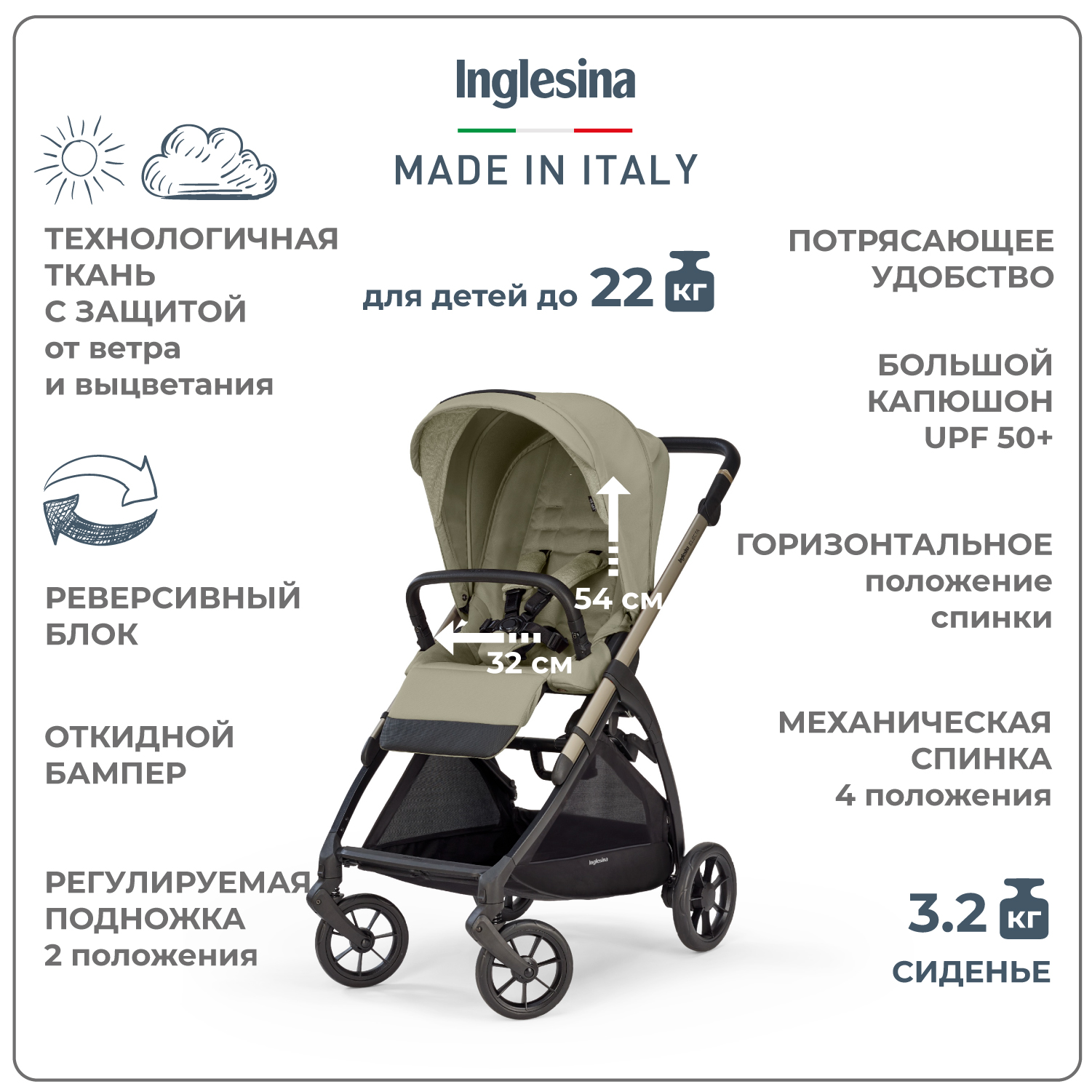 Прогулочная коляска INGLESINA Electa Цвет Nolita Beige - фото 4