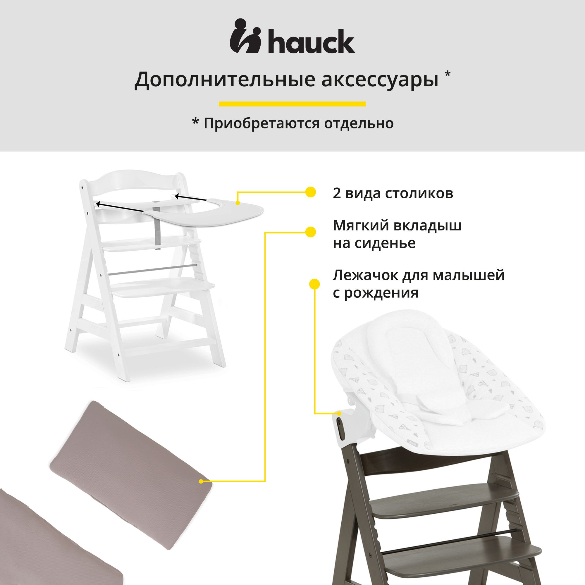 Стульчик для кормления Hauck растущий Alpha+ Charcoal с 6 месяцев до 90 кг - фото 10