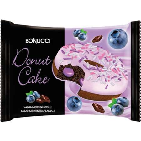 Пирожное Donut Cake BONUCCI бисквитное глазированное с начинкой голубика 40 грамм