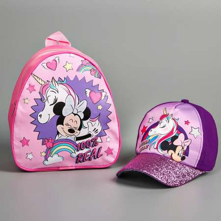 Набор Disney рюкзак с кепкой Unicorn Минни Маус