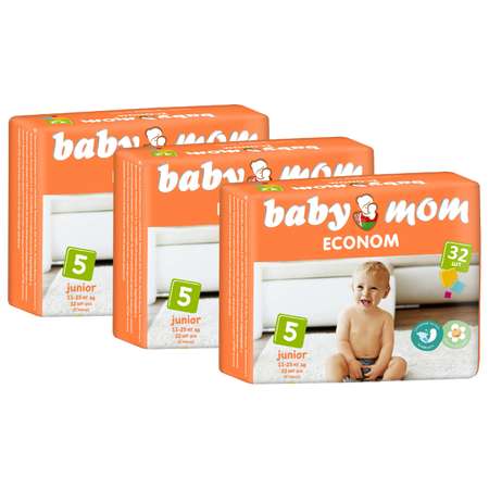 Подгузники детские дневные Baby Mom ECONOM BABY MOM 11-25 кг 96 шт