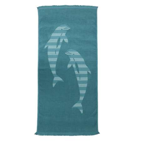 Махровое полотенце BRAVO Дельфин 70х150 аква