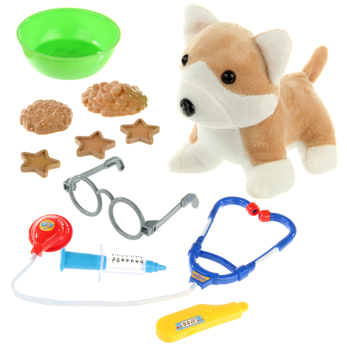 Набор доктора Ветеринар Veld Co с мягкой игрушкой собакой 11 предметов - фото 1