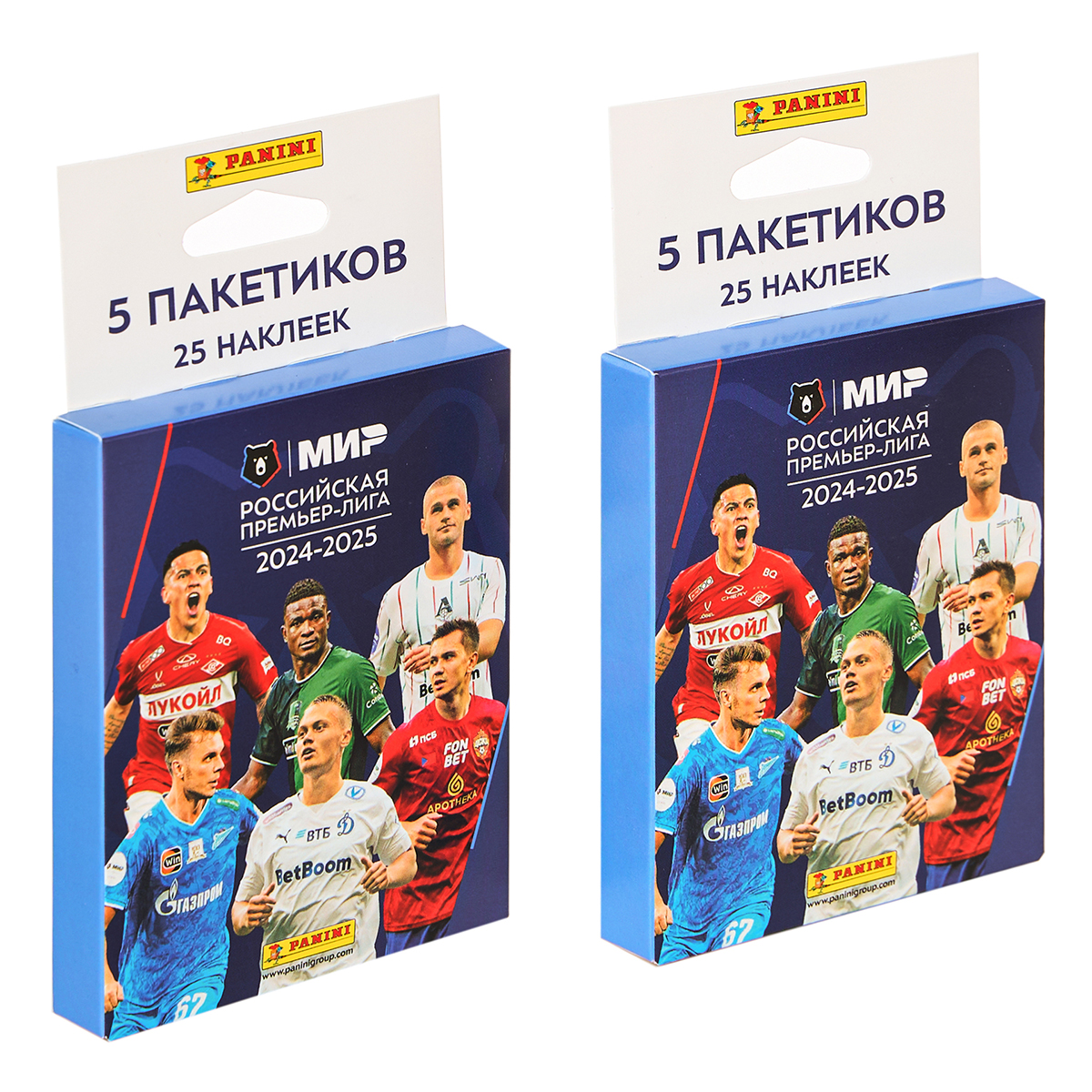 Набор коллекционных наклеек Panini РПЛ сезон 2024 - 2025 10 пакетиков в экоблистере - фото 1