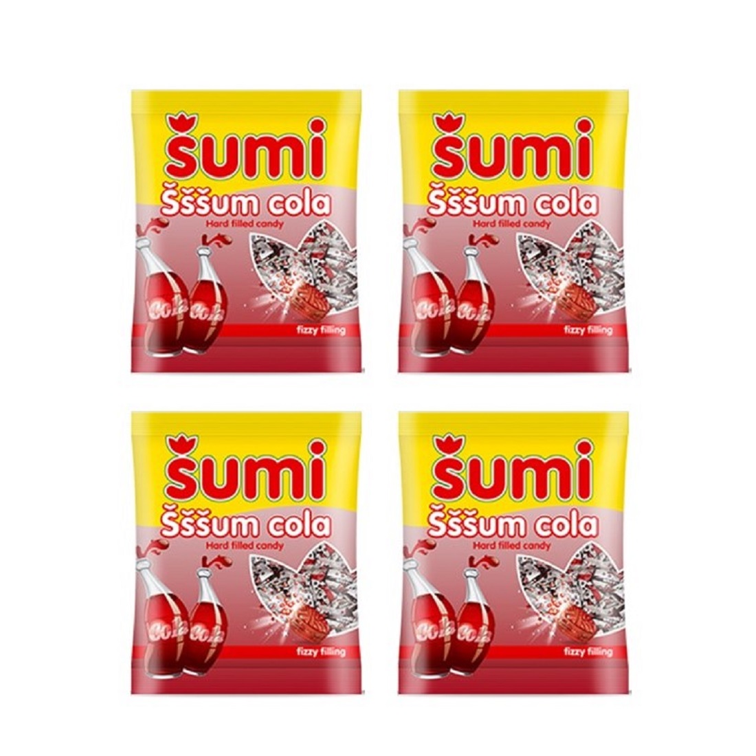 Карамель Sumi Herba кола с шипящей начинкой 4 штуки по 100г - фото 1