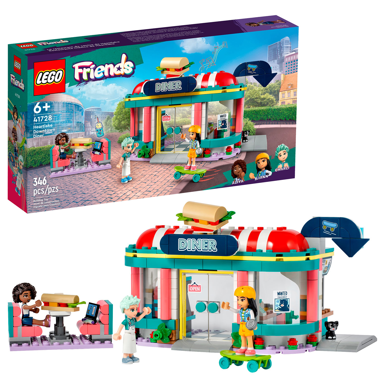 Конструктор детский LEGO Friends Закусочная в центре 41728 - фото 1