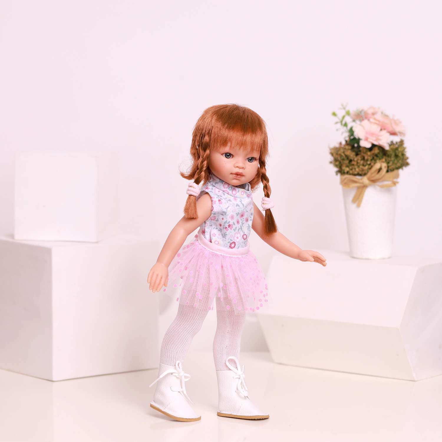 Кукла девочка Antonio Juan Эльвира в розовом 33 см виниловая 25085 - фото 7