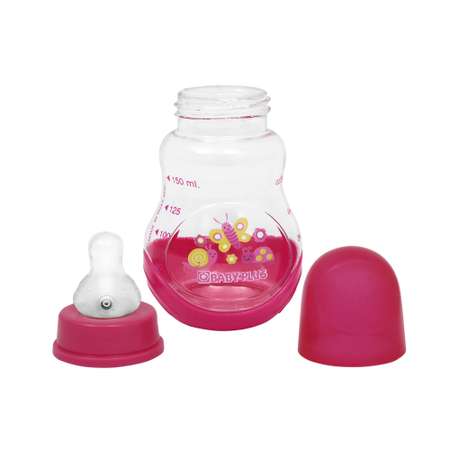 Бутылочка для кормления Baby Plus с соской BP5073-C 125 мл розовая