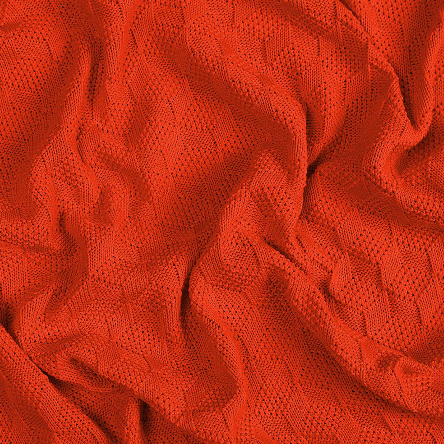 Плед-покрывало детский вязаный WARM WHIFF D-48 коралловый на выписку в коляску в кроватку на лето 90x110 - фото 2