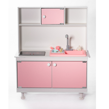 Детская кухня Sitstep вода интерактивная плита розовые фасады