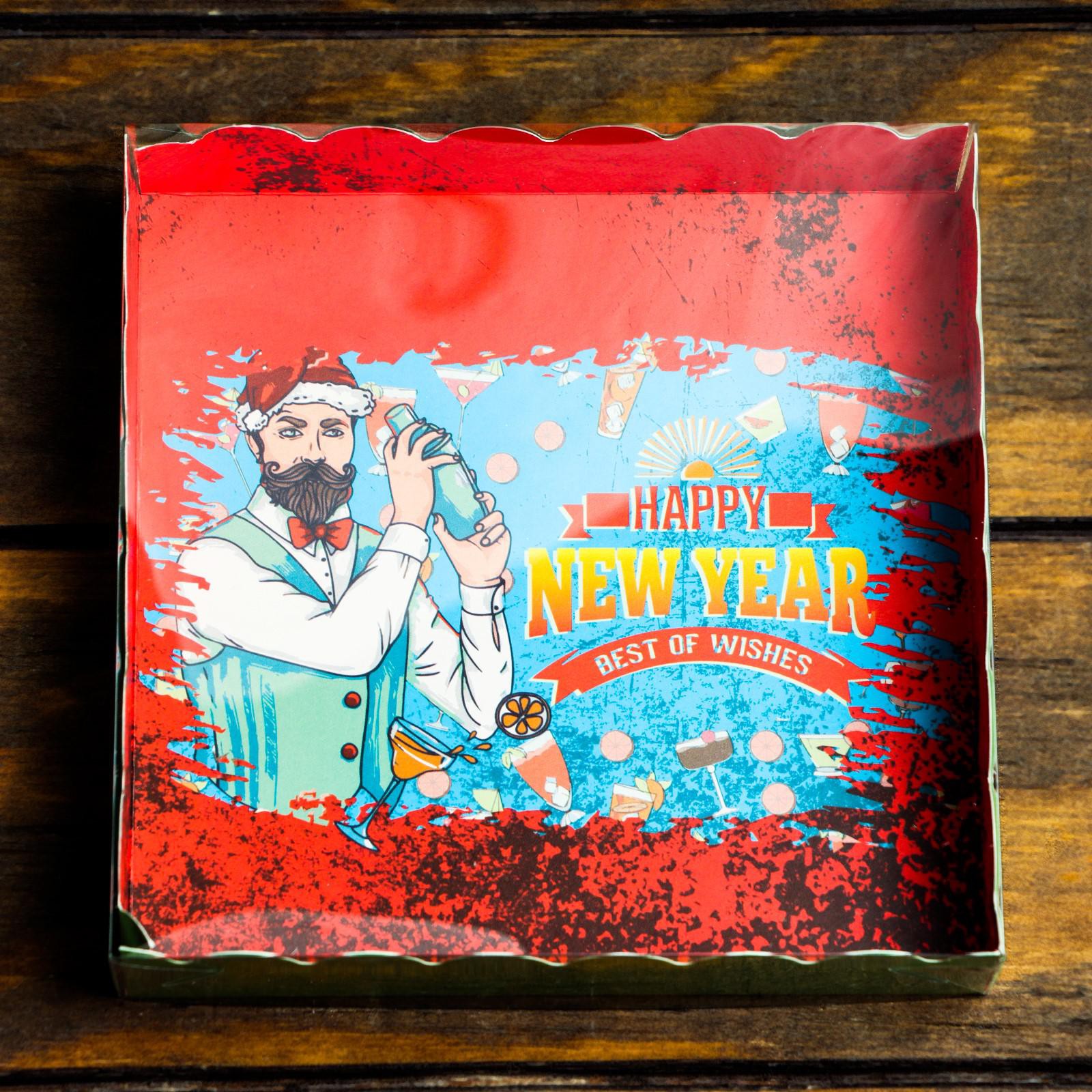Коробочка Sima-Land для печенья«Врывайся в Новый Год!» 15×15×3 см. 1 шт. - фото 3