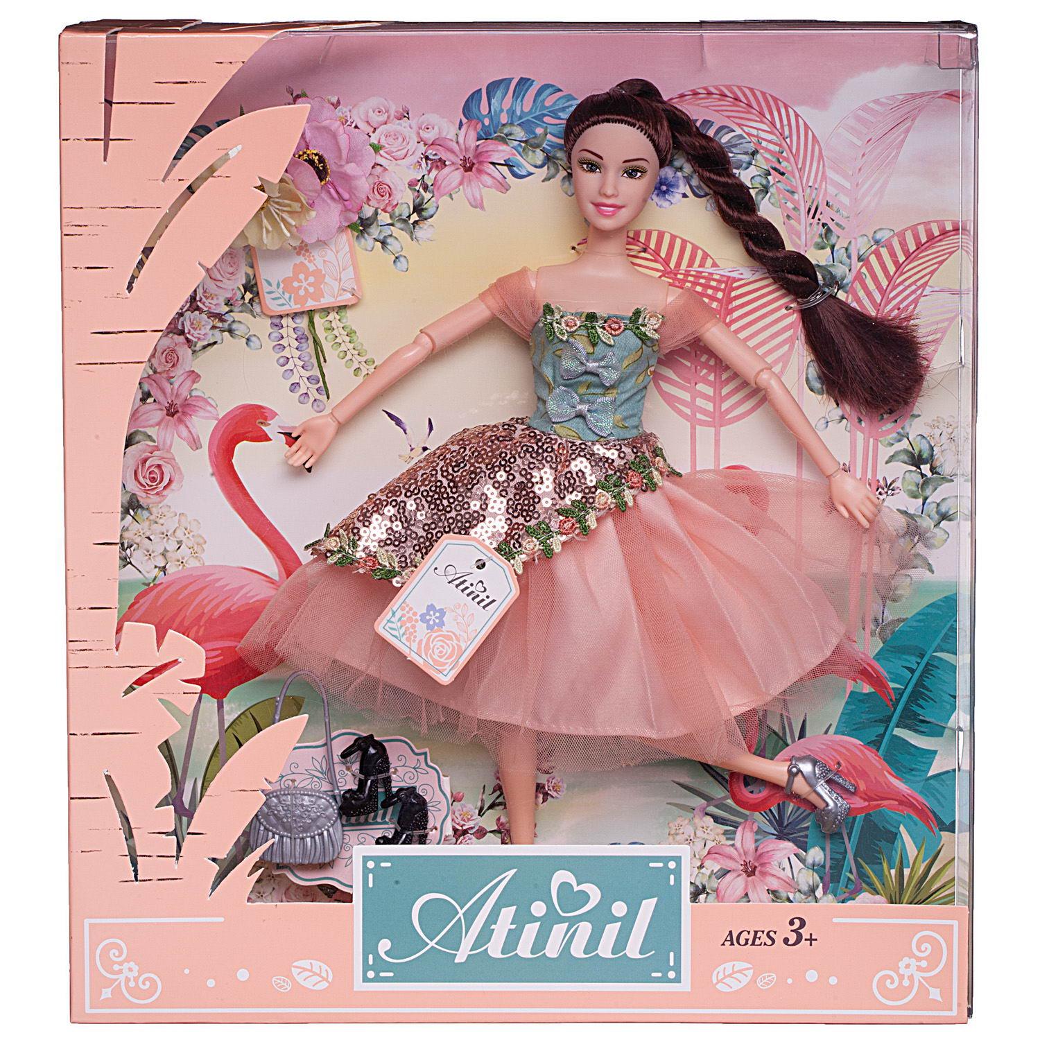 Кукла Junfa Atinil Солнечный день в платье с розовой юбкой и клатчем 28см WJ-22274/розовое - фото 4