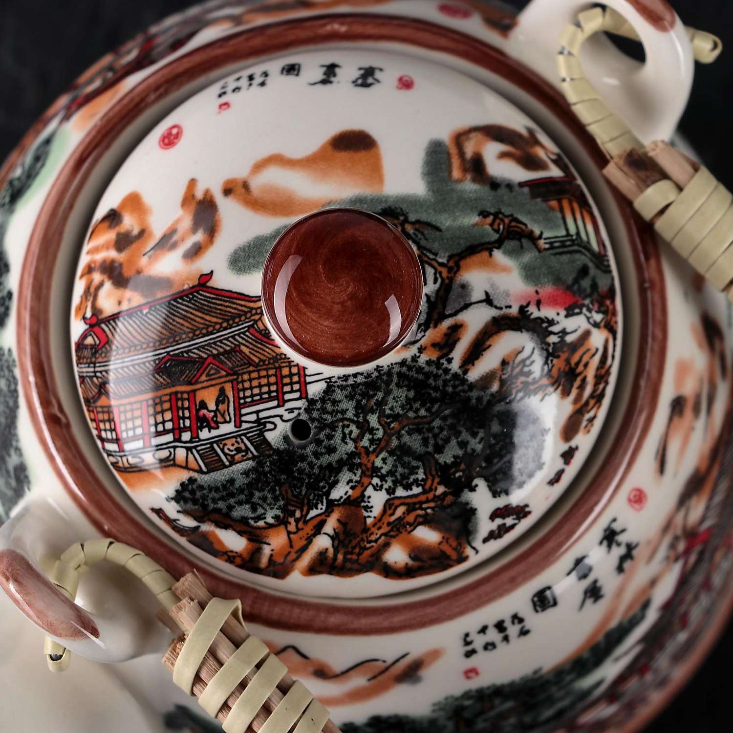 Чайник Sima-Land керамический заварочный с металлическим ситом «Пейзаж» 600 мл - фото 5