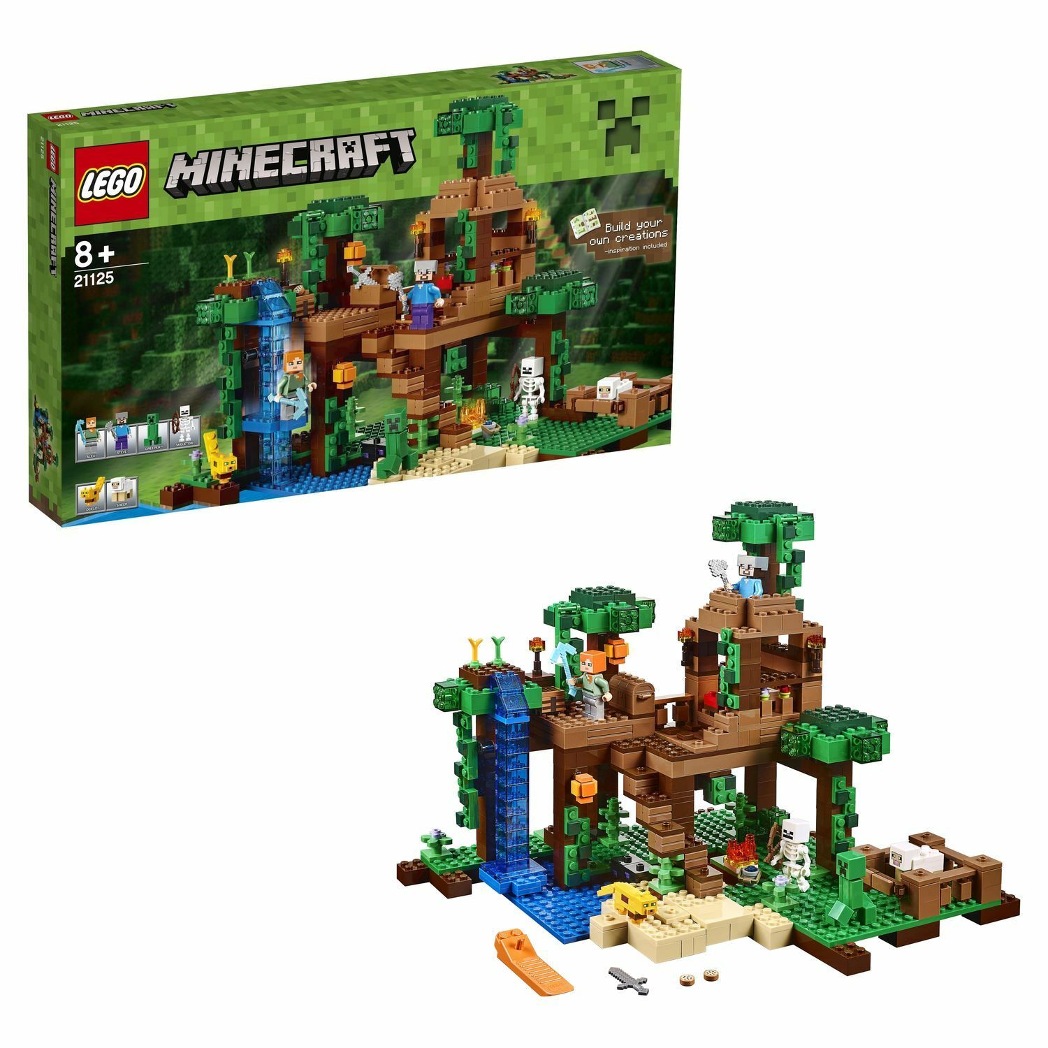 Конструктор LEGO Minecraft Домик на дереве в джунглях (21125) купить по  цене 7999 ₽ в интернет-магазине Детский мир