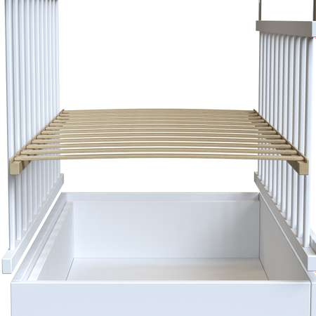 Детская кроватка ВДК прямоугольная, (белый)