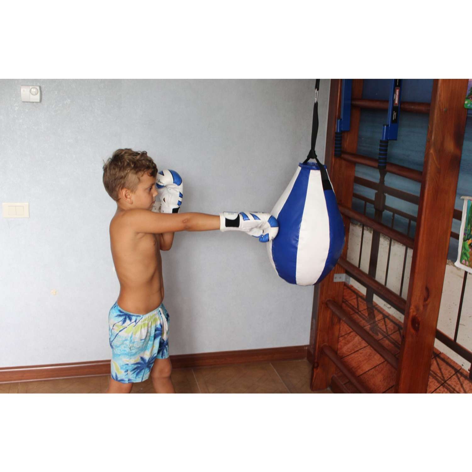 Боксерская груша Харламов-Спорт Детская вес 5 кг сине-белая - фото 3
