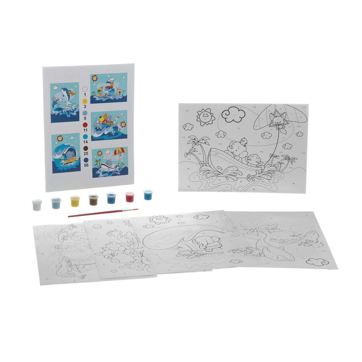 Набор для рисования Bondibon Морские приключения по номерам ВВ1471 - фото 2
