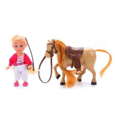 Кукла Карапуз Машенька с лошадкой 209211