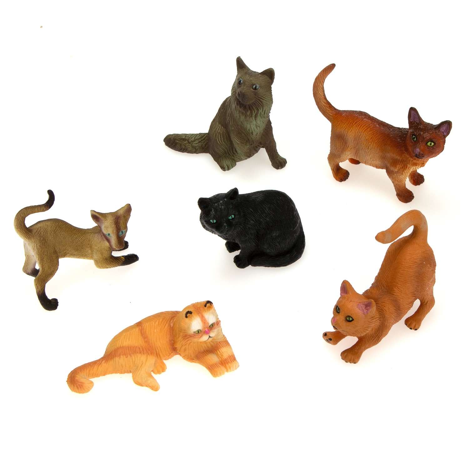 Набор Viva Terra кошки 6 штук в коллекции фигурок Cats Dogs 67432 - фото 1