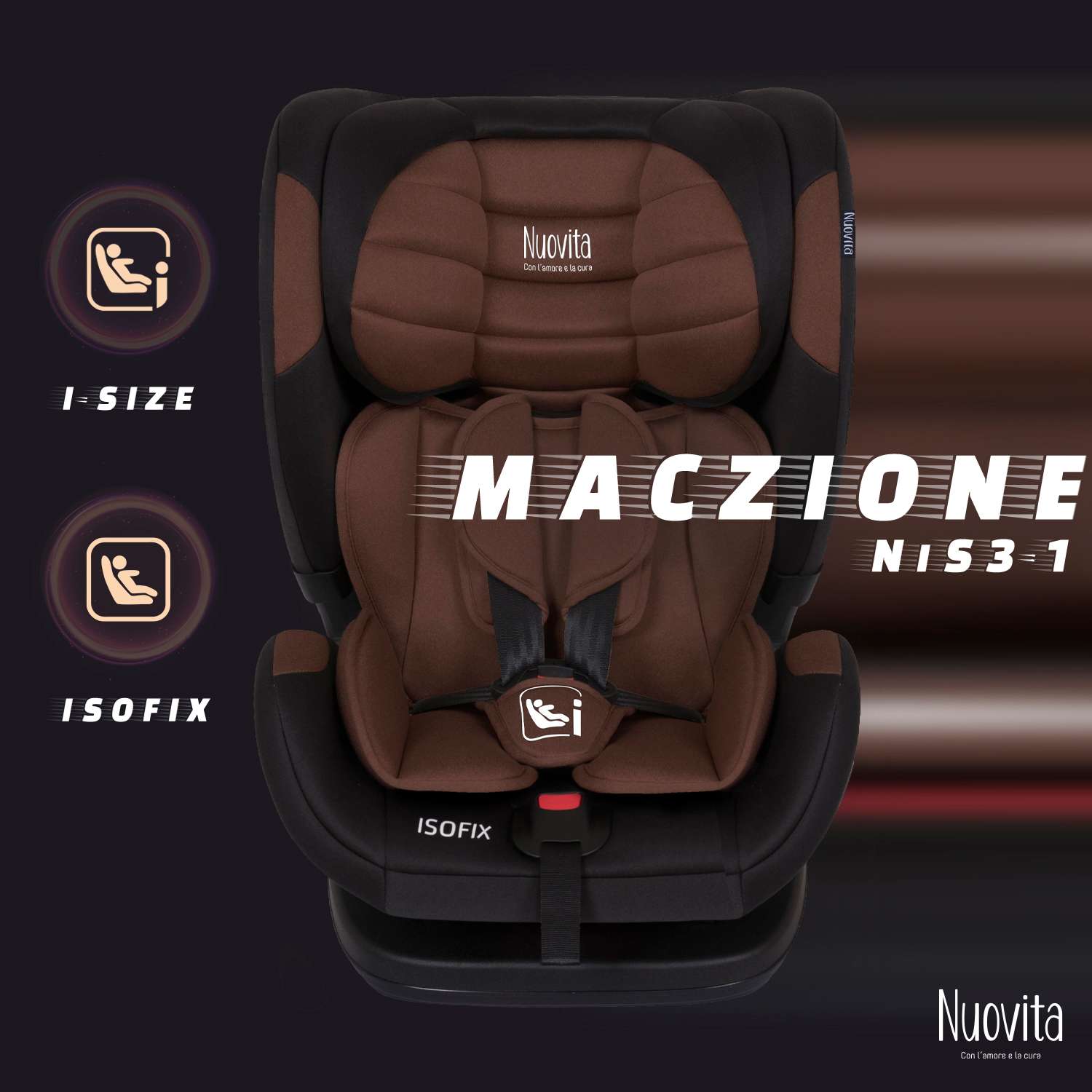 Автокресло Nuovita Maczione NiS3-1 Шоколад - фото 2
