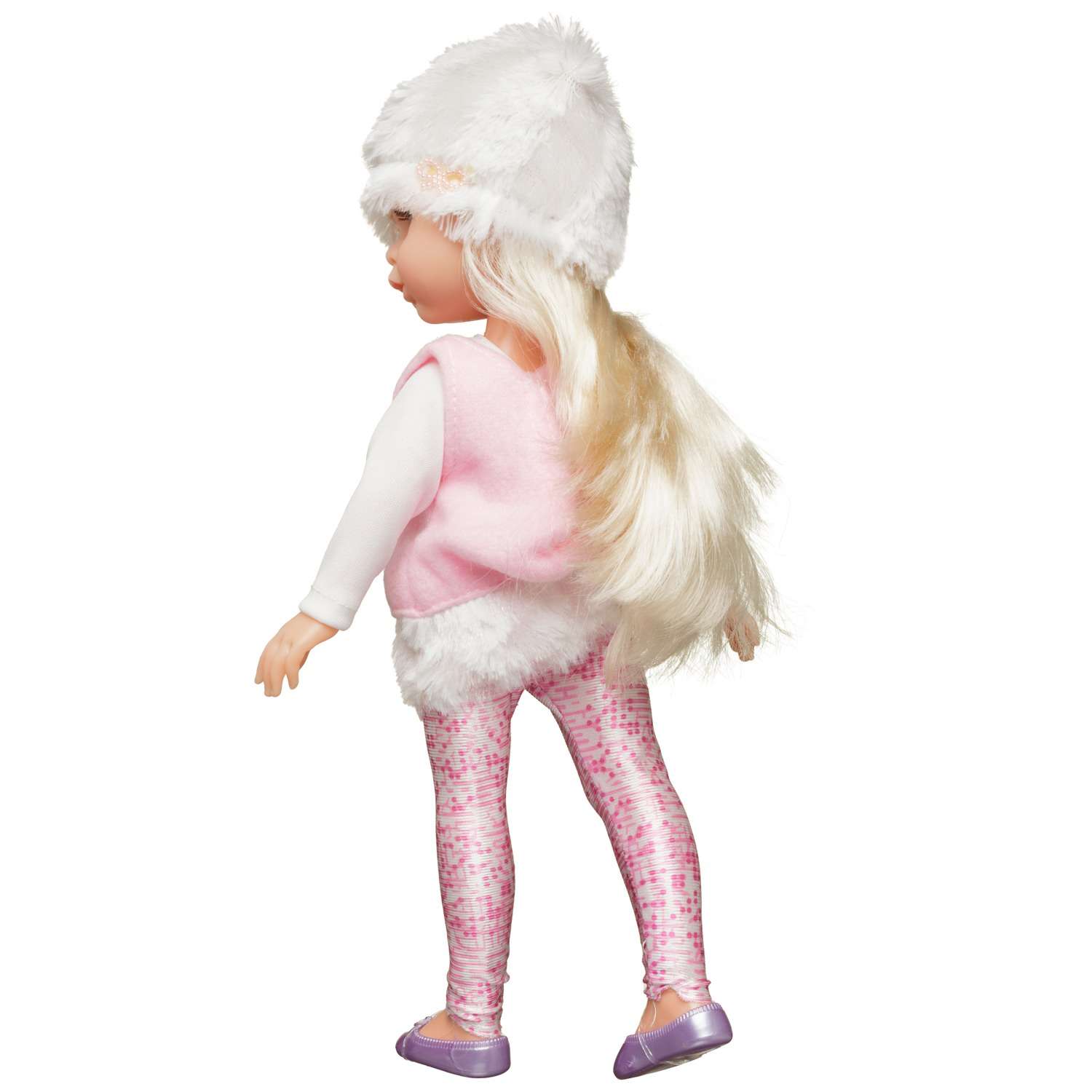 Кукла ABTOYS Времена года 30 см в белой кофте нежно розовом сарафане с меховой оборкой и белой шапке PT-01861 - фото 5