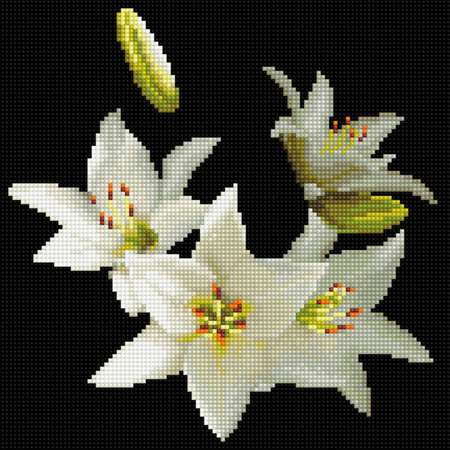 Картины мозаикой Molly Белые лилии 23 цвета