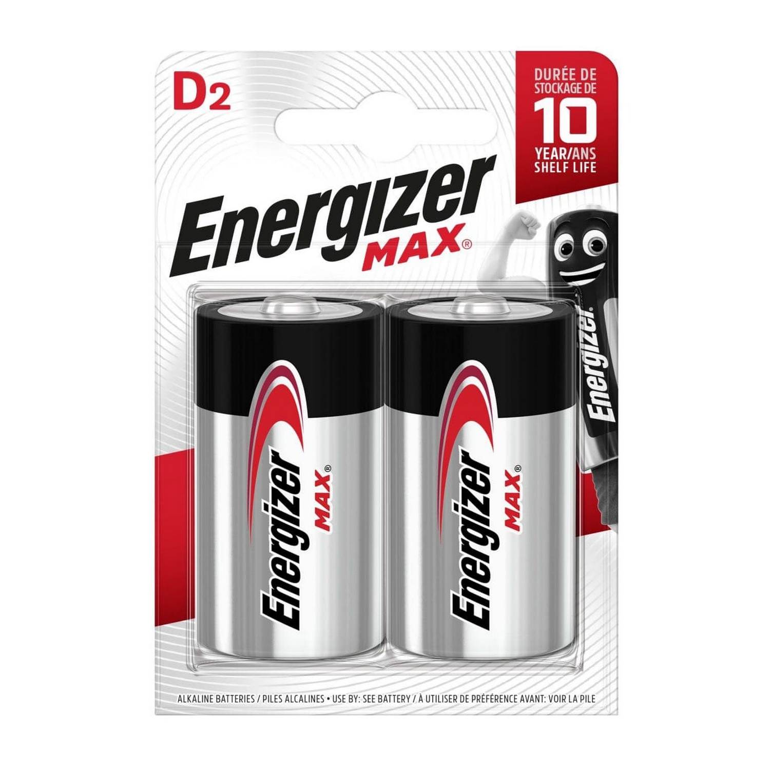 Батарейка ENERGIZER Max Base LR20 D FSB 2 шт - фото 1