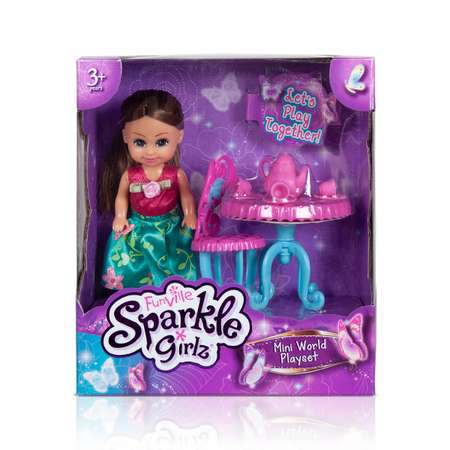 Набор с куклой Sparkle Girlz Sparkle Girlz кукла 11 см мебель бирюза